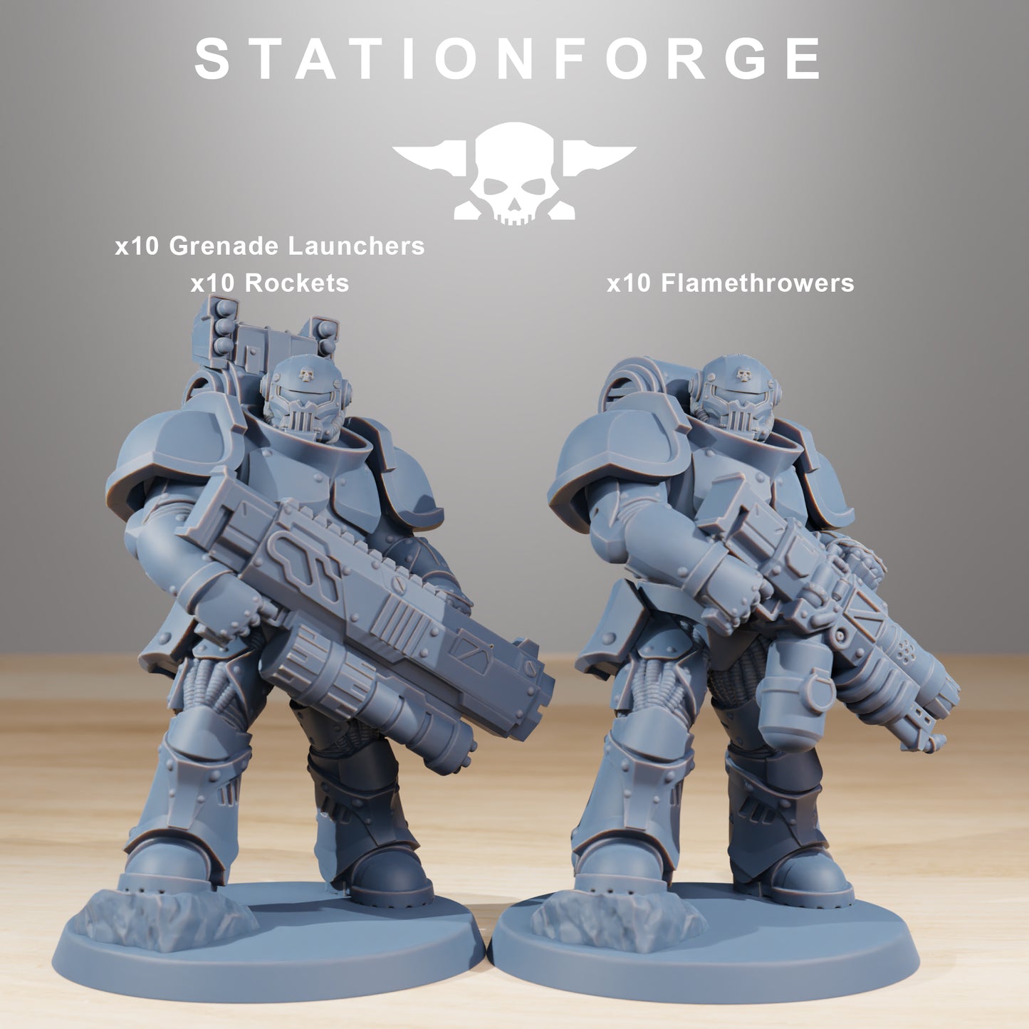 Socratis Ravagers | Socratis Knights (10) - MKX Prime Brothers - Stationforge - 3d Printed Mini Marines