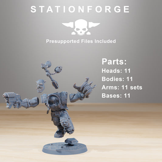 Orkaz Infantry | Space Orcs (11) - Stationforge | 3D-printed Miniatures