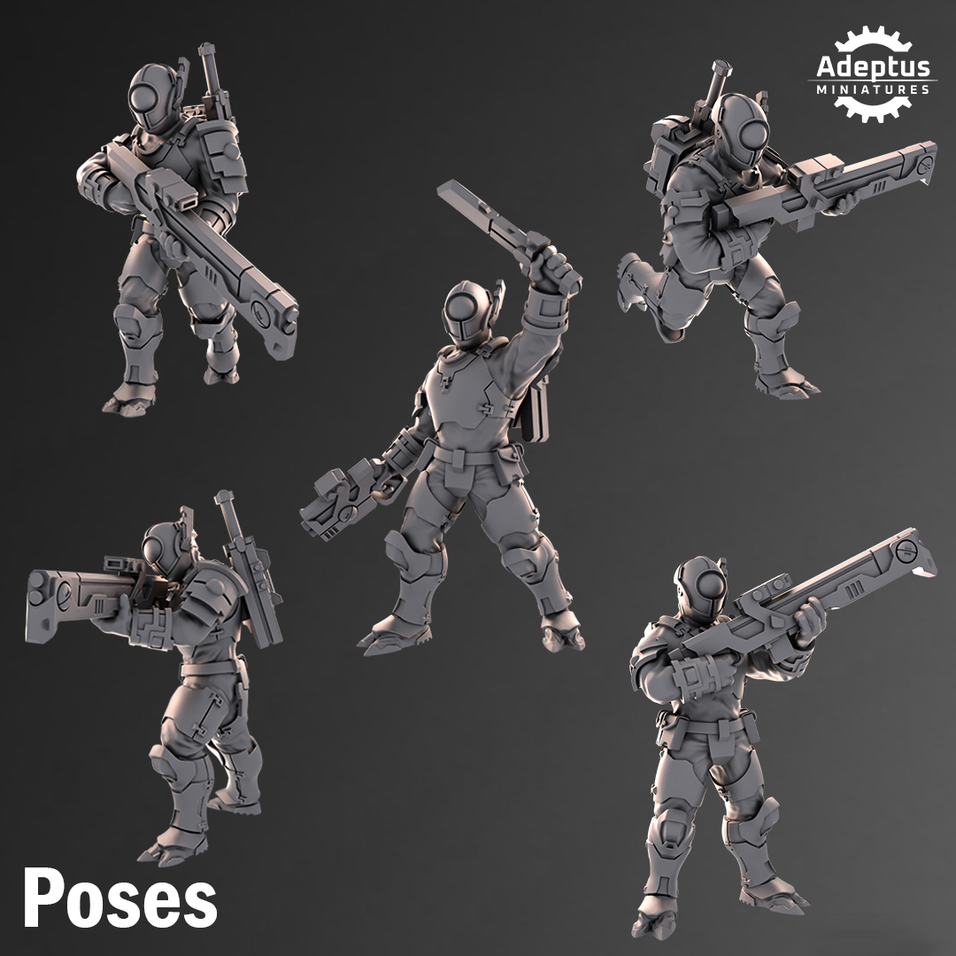 Line Strikers Kae'ti (5) - Dao Union - Adeptus Miniatures - Xenos