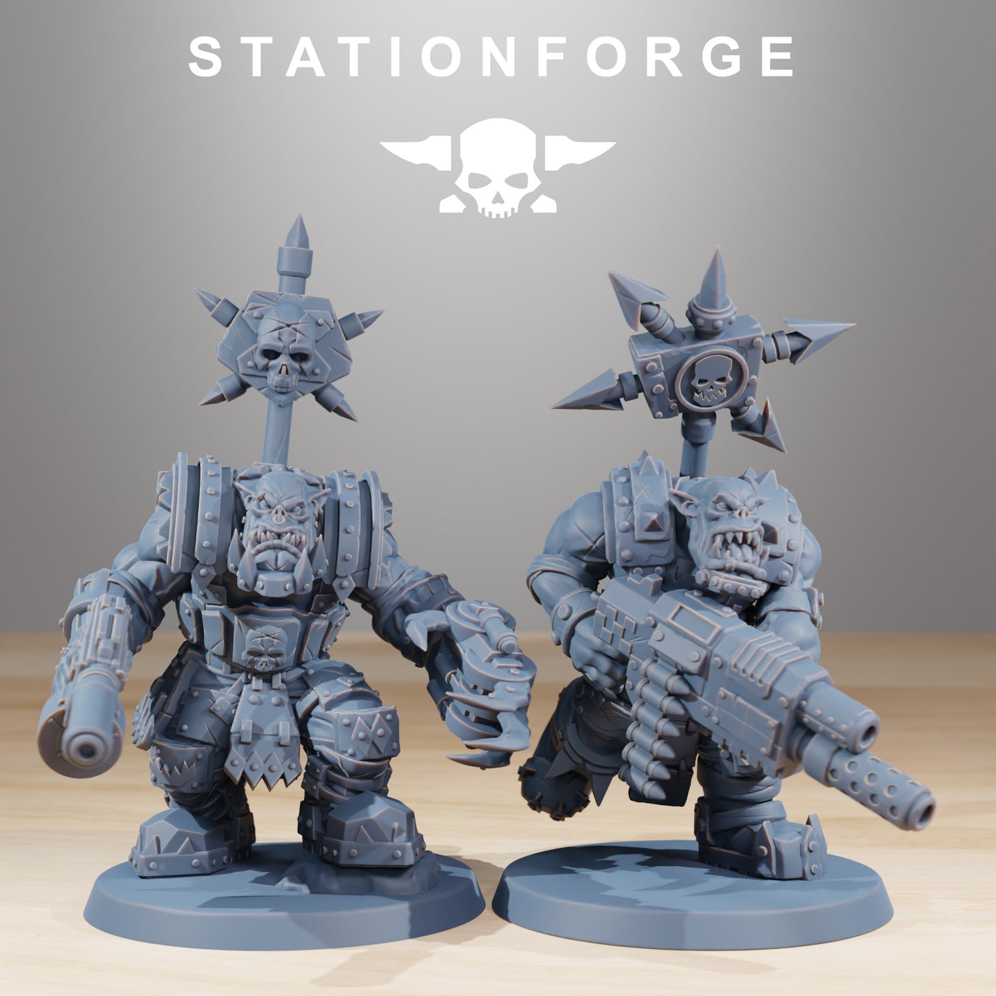 Skullkrushers Orkaz | Space Orcs (10) - Stationforge | 3D-printed Miniatures