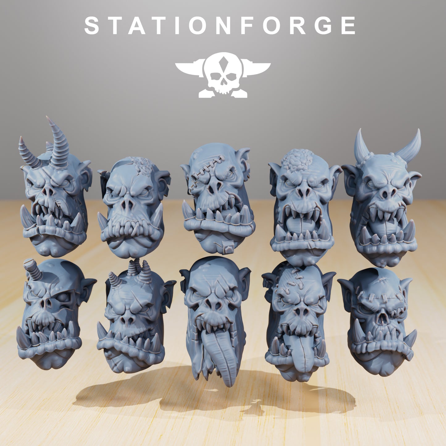 Plague Spredaz Orkaz | Space Orcs (10) - Stationforge | 3D-printed Miniatures