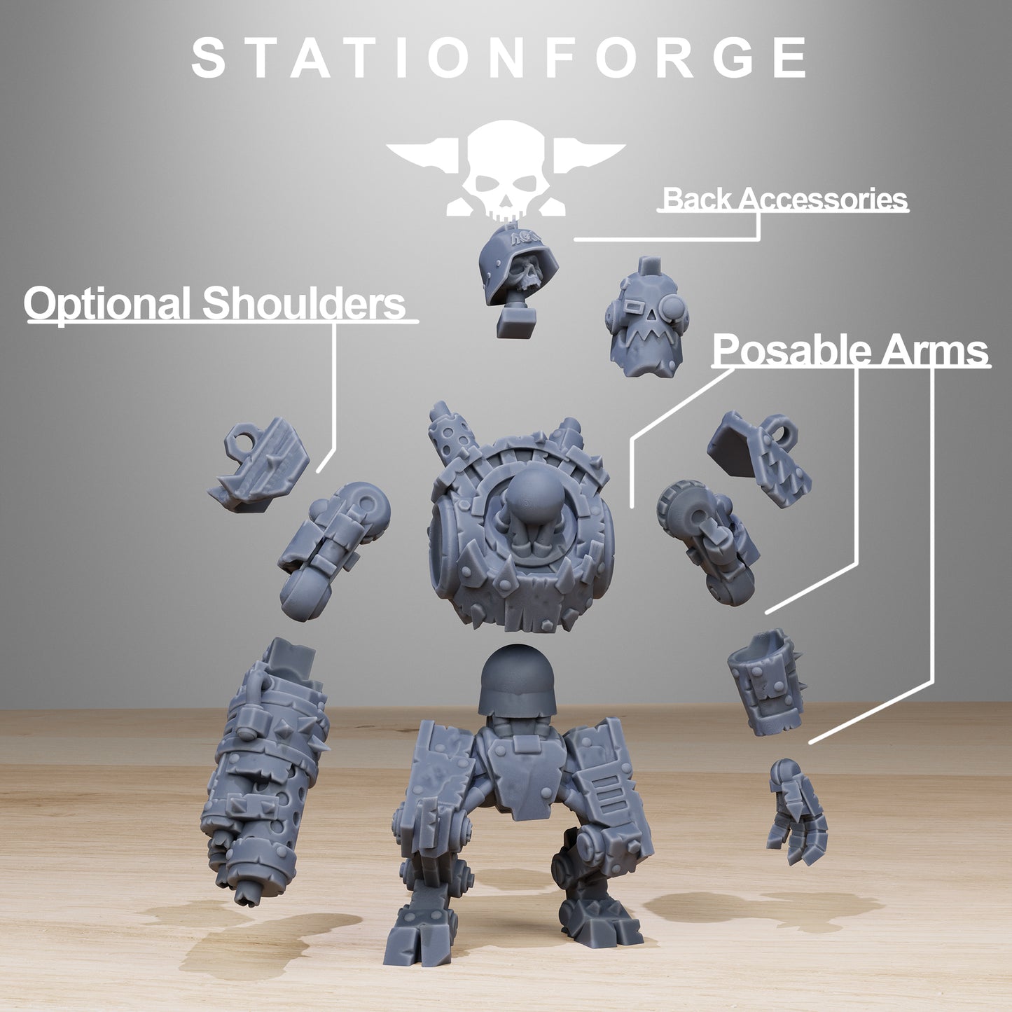 Orkaz Bots Infantry | Space Orcs (10) - Stationforge | 3D-printed Miniatures