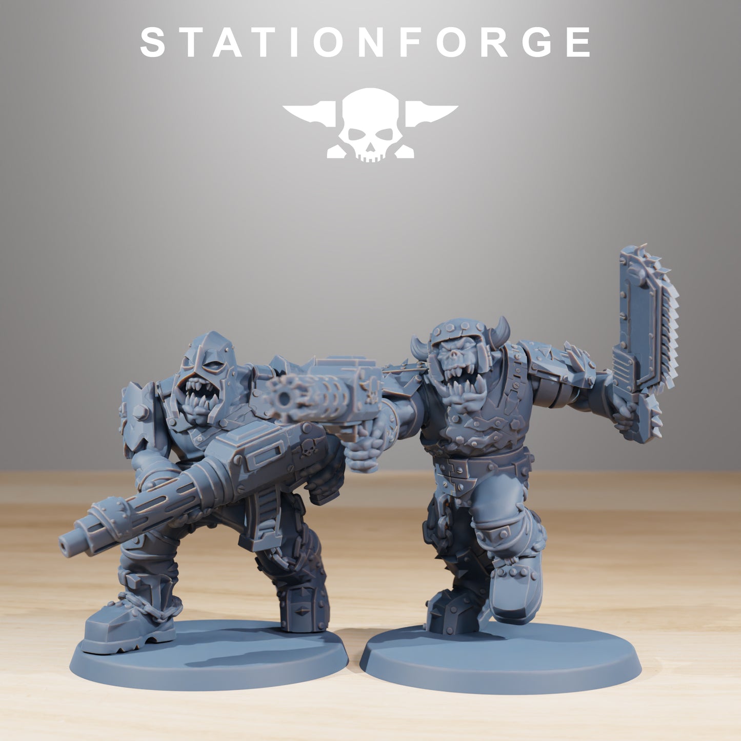Berserkers Orkaz | Space Orcs (10) - Stationforge | 3D-printed Miniatures