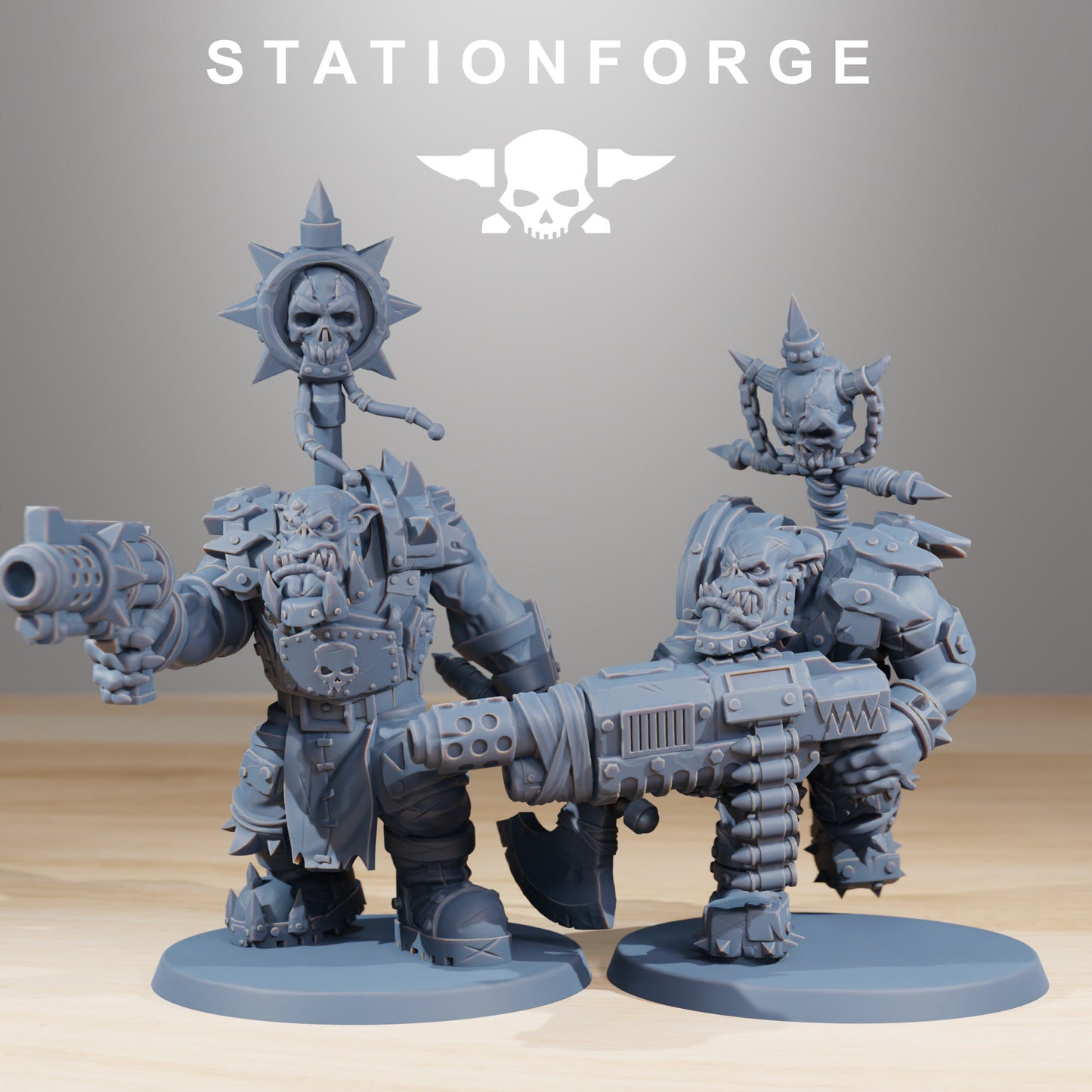 Skullkrushers Orkaz | Space Orcs (10) - Stationforge | 3D-printed Miniatures