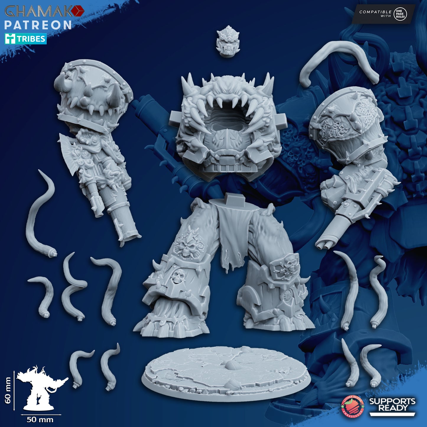 Possessed Eradicator  | Chaos Knights (1)  - Havoc Brothers - Ghamak - 3D Printed Mini Marines