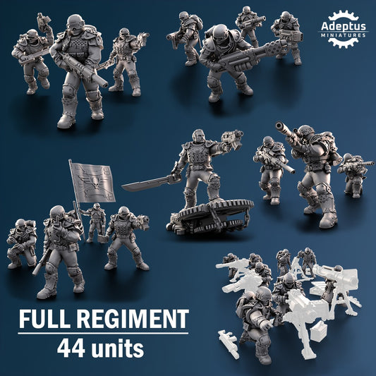 Greyplate Regiment - Empire Guard - Human Defense Force - Adeptus Miniatures