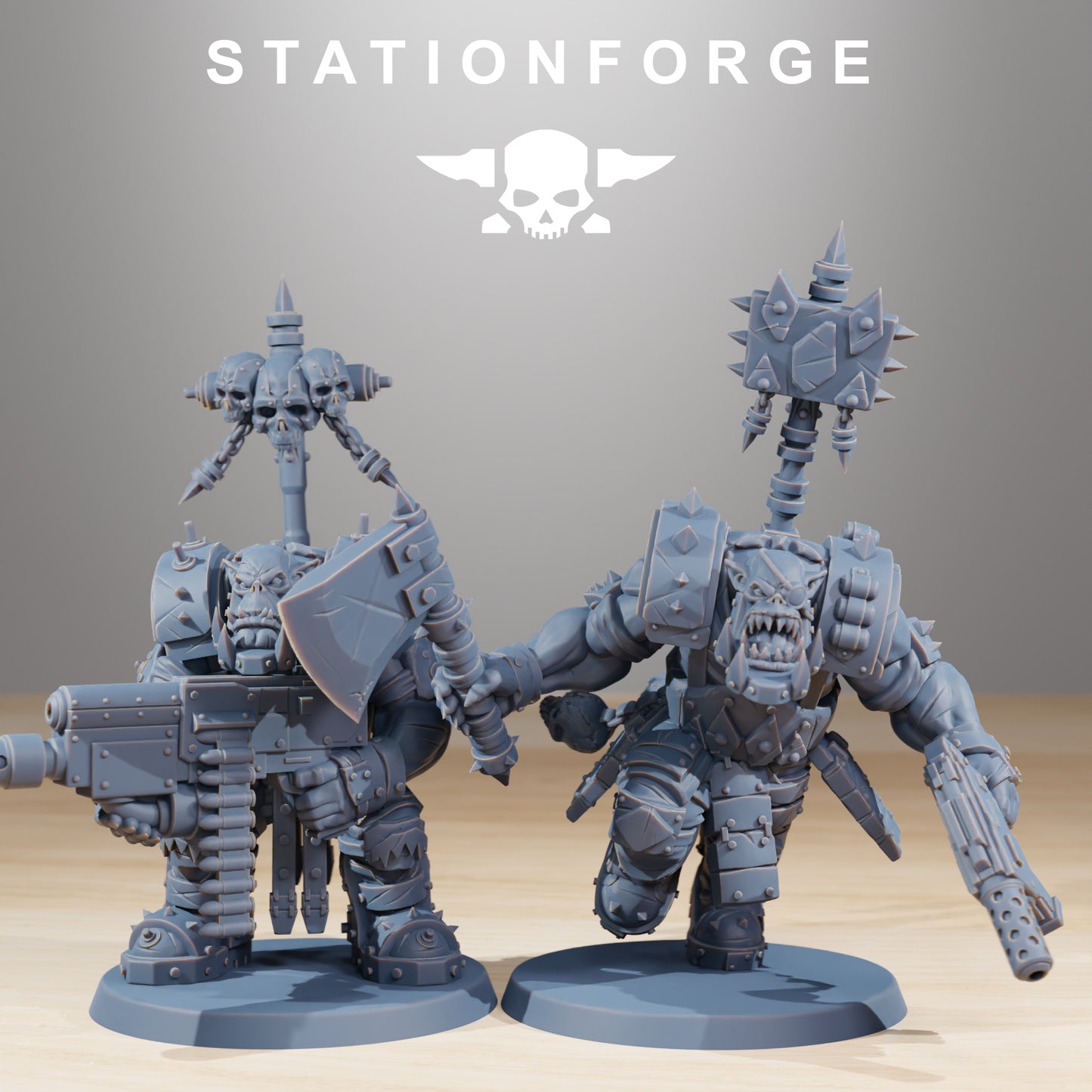 Skullkrushers Orkaz | Space Orcs (10) - Stationforge | 3D-printed Miniatures