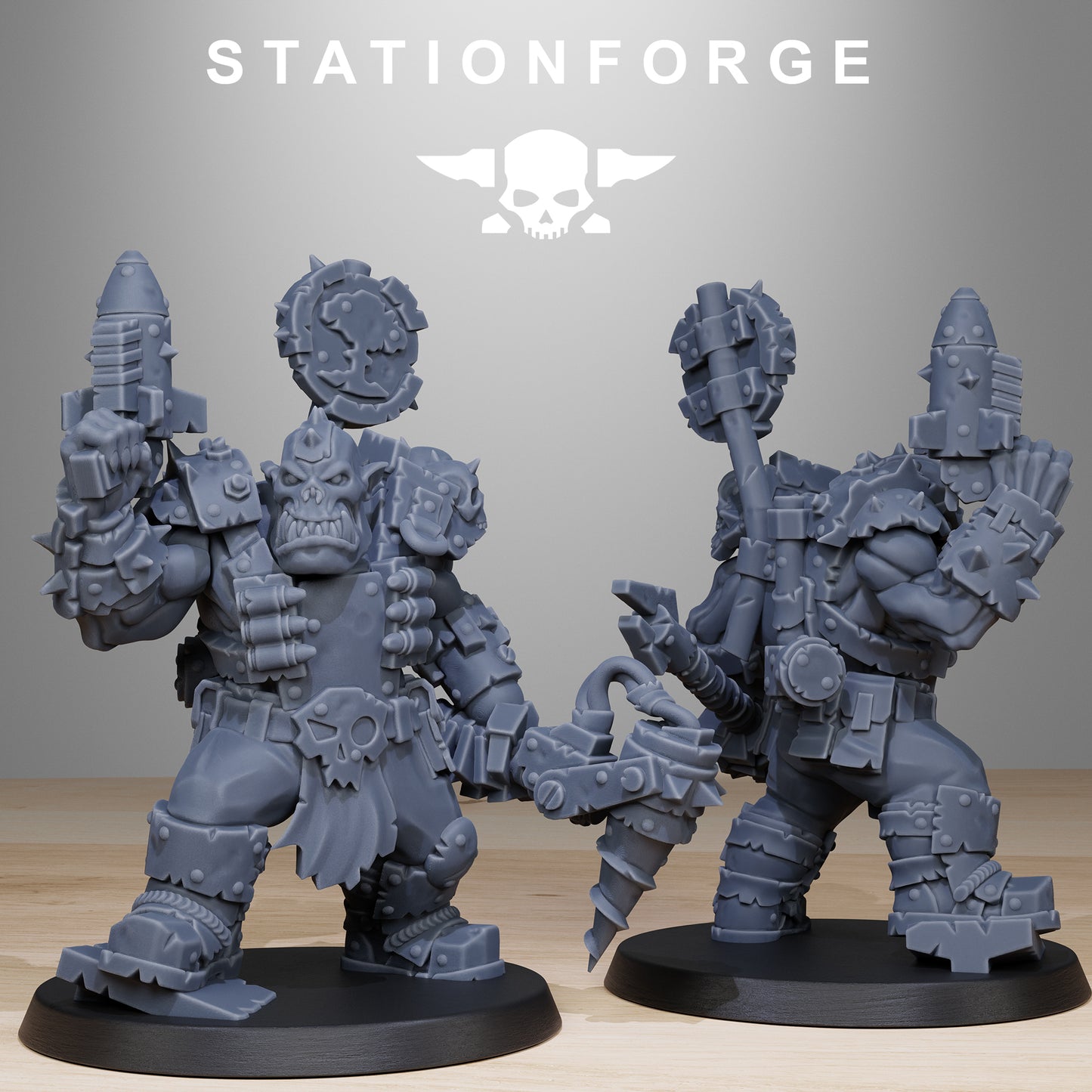 Smashers Orkaz | Space Orcs (8) - Stationforge | 3D-printed Miniatures