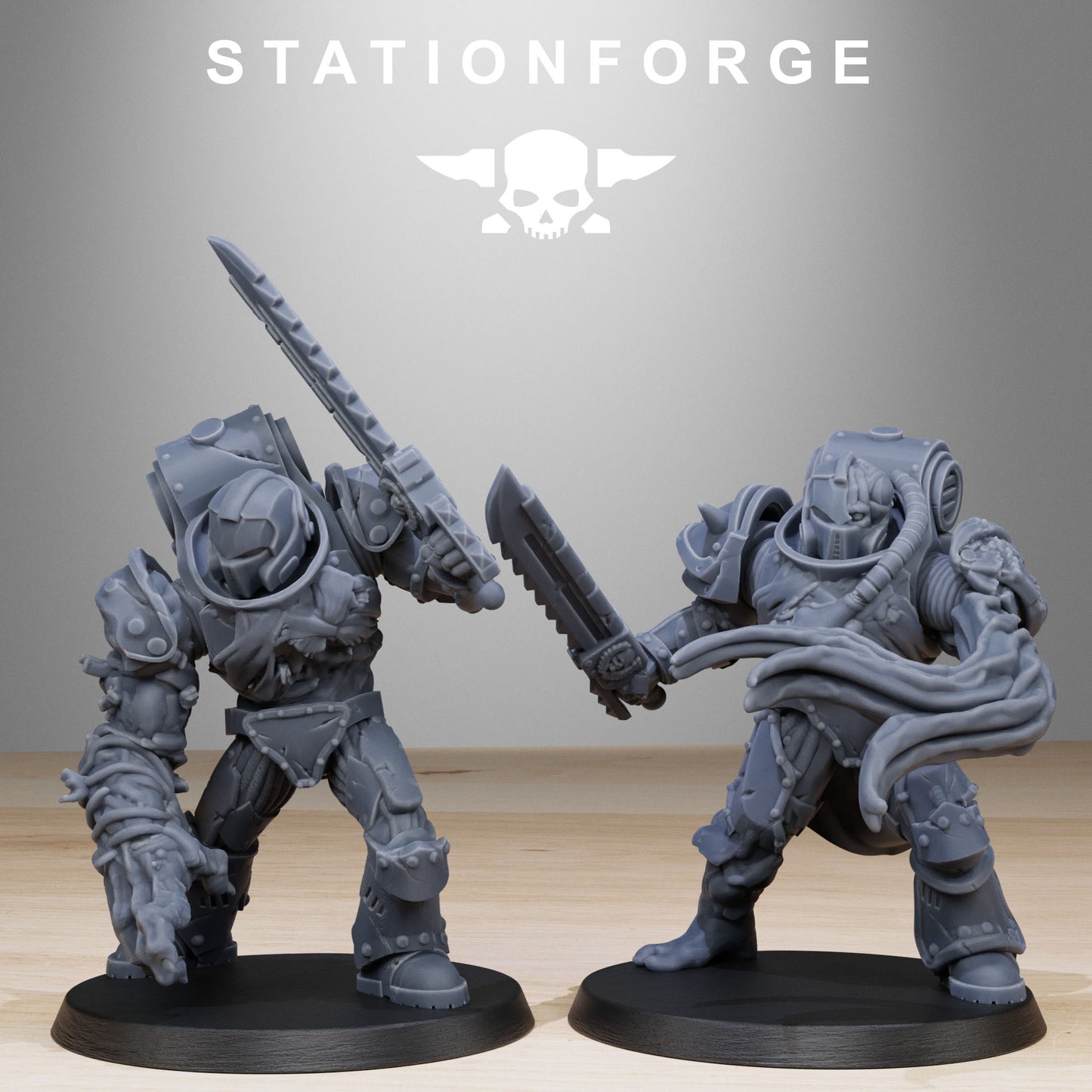 Corrupted Socratis Infantry | Chaos Knights (10) - Havoc Brothers - Stationforge - 3d Printed Mini Marines
