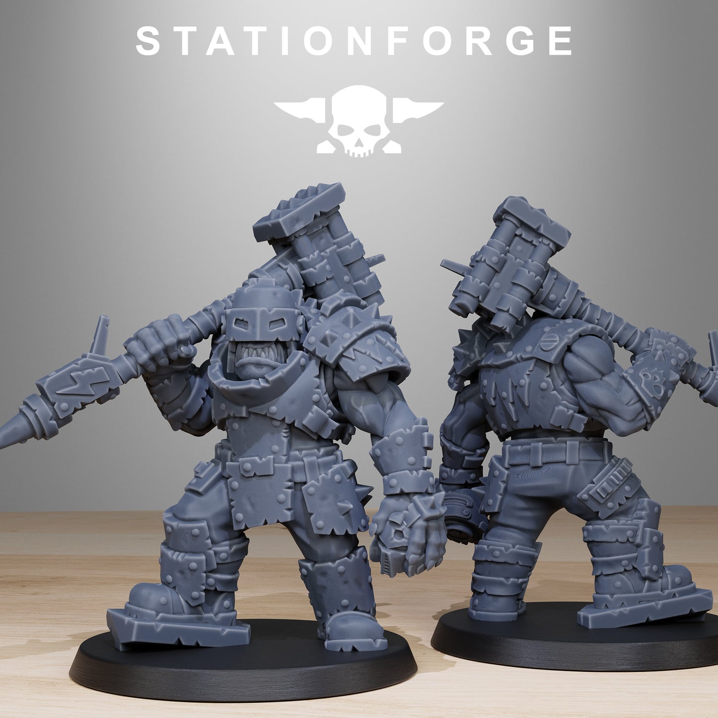 Smashers Orkaz | Space Orcs (8) - Stationforge | 3D-printed Miniatures