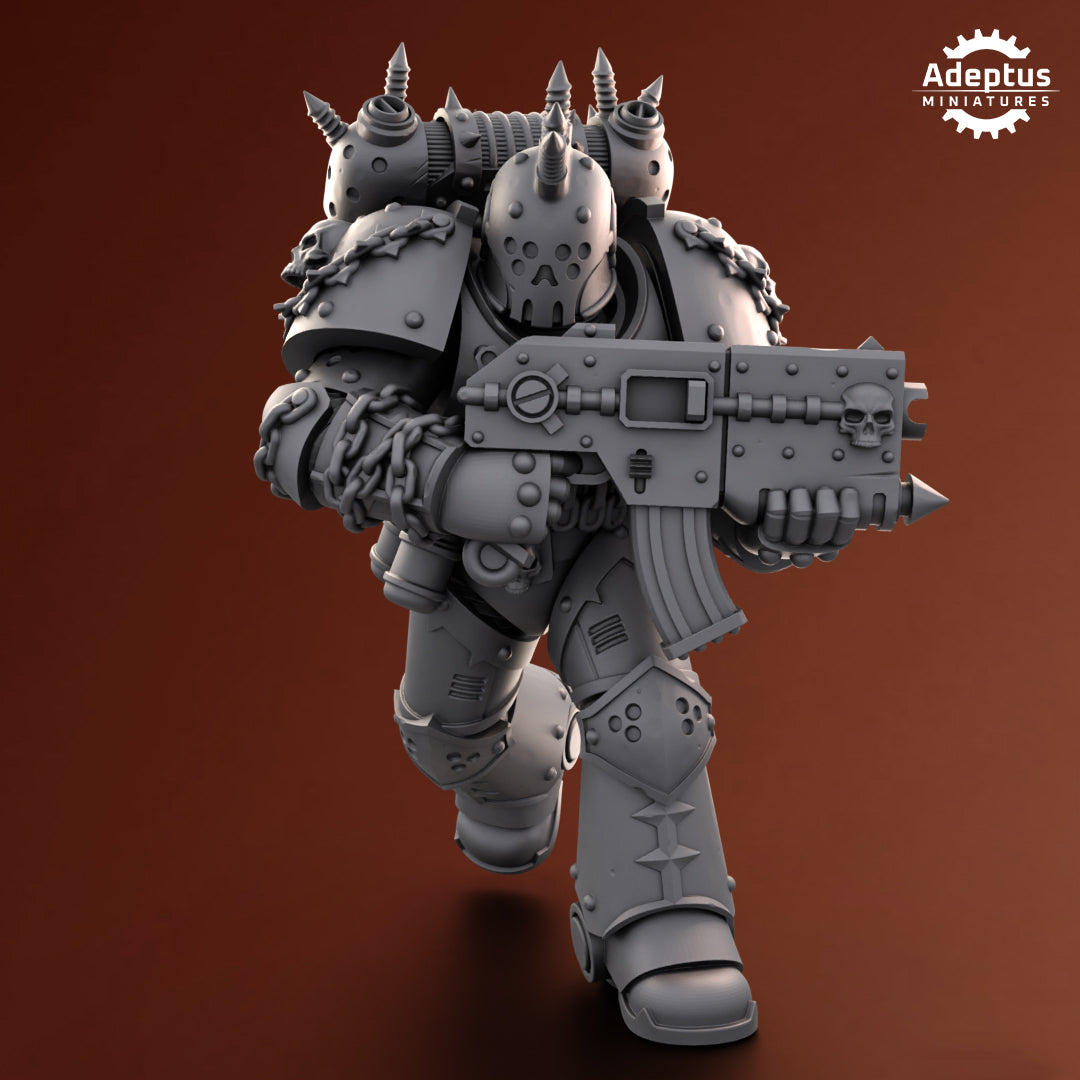 Chainlords Infantry Squad | Chaos Knights (5) - Havoc Brothers - Adeptus Miniatures - 3d Printed Mini Marines