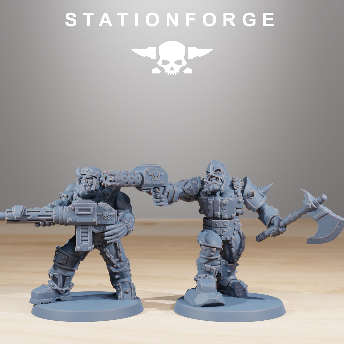 Berserkers Orkaz | Space Orcs (10) - Stationforge | 3D-printed Miniatures