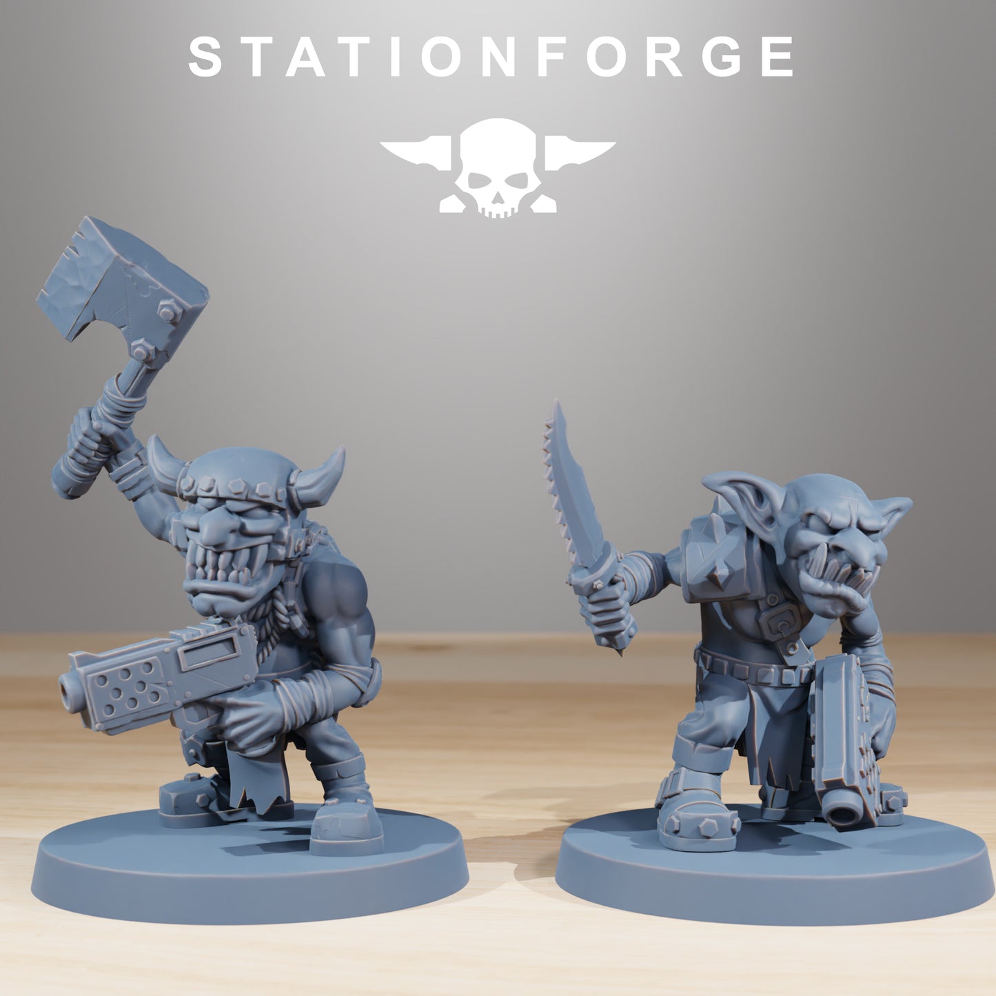 Gobs Infantry | Space Orcs (11) - Stationforge | 3D-printed Miniatures