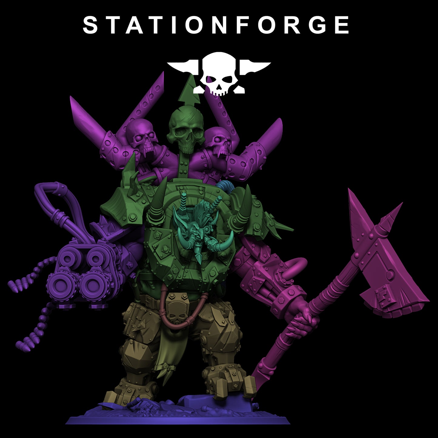 Troll Boss Orkaz | Space Orcs (1) - Stationforge | 3D-printed Miniatures