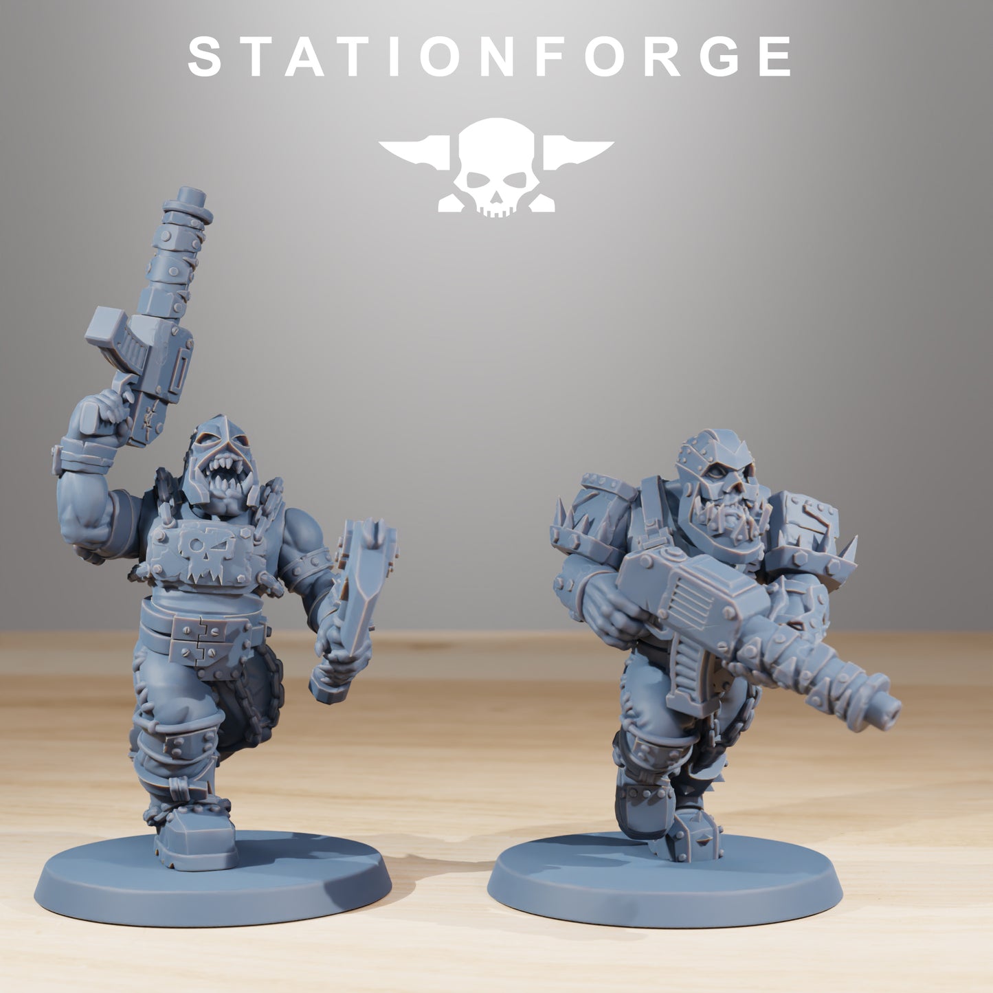 Berserkers Orkaz | Space Orcs (10) - Stationforge | 3D-printed Miniatures