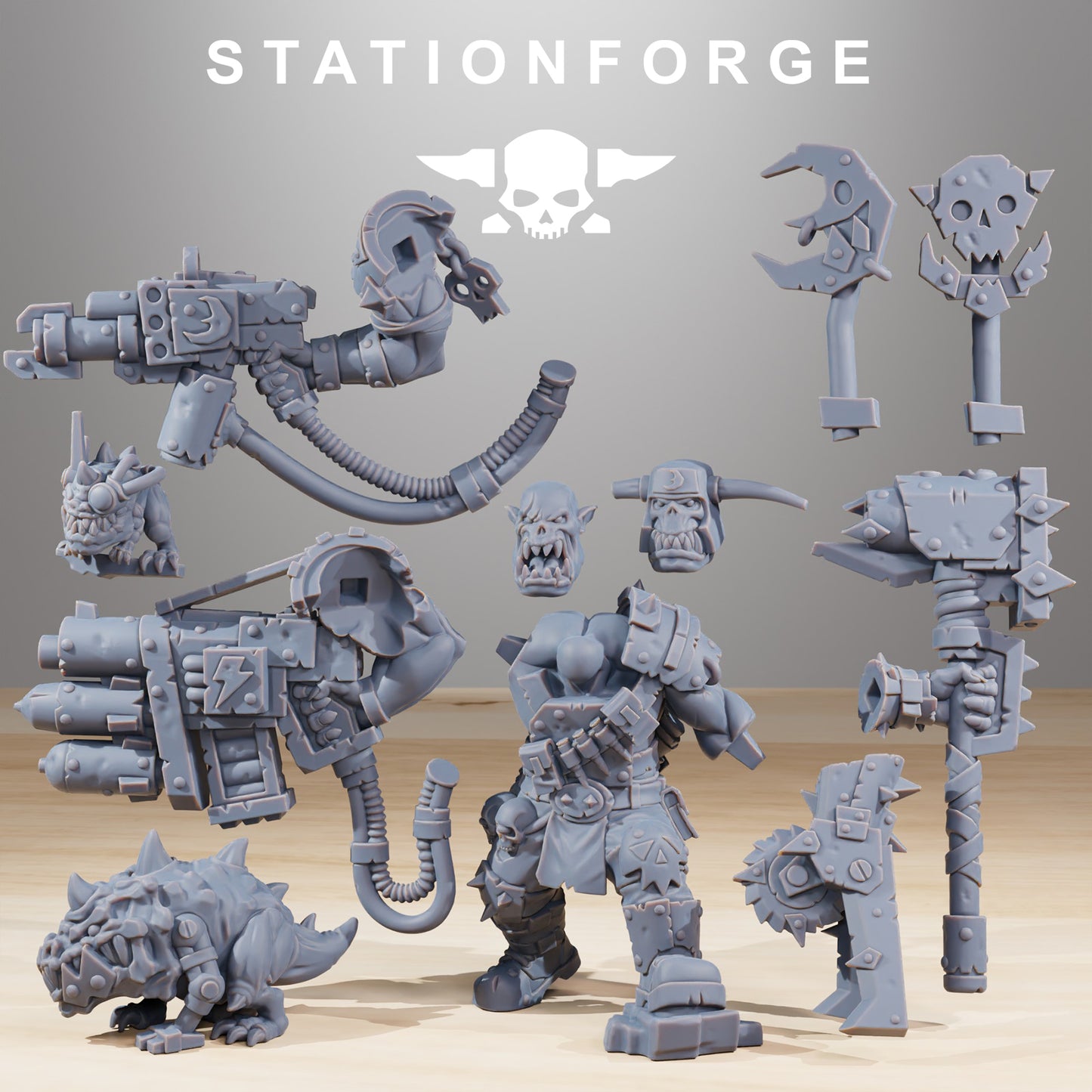 BlackSkull Orkaz | Space Orcs (1) - Stationforge | 3D-printed Miniatures