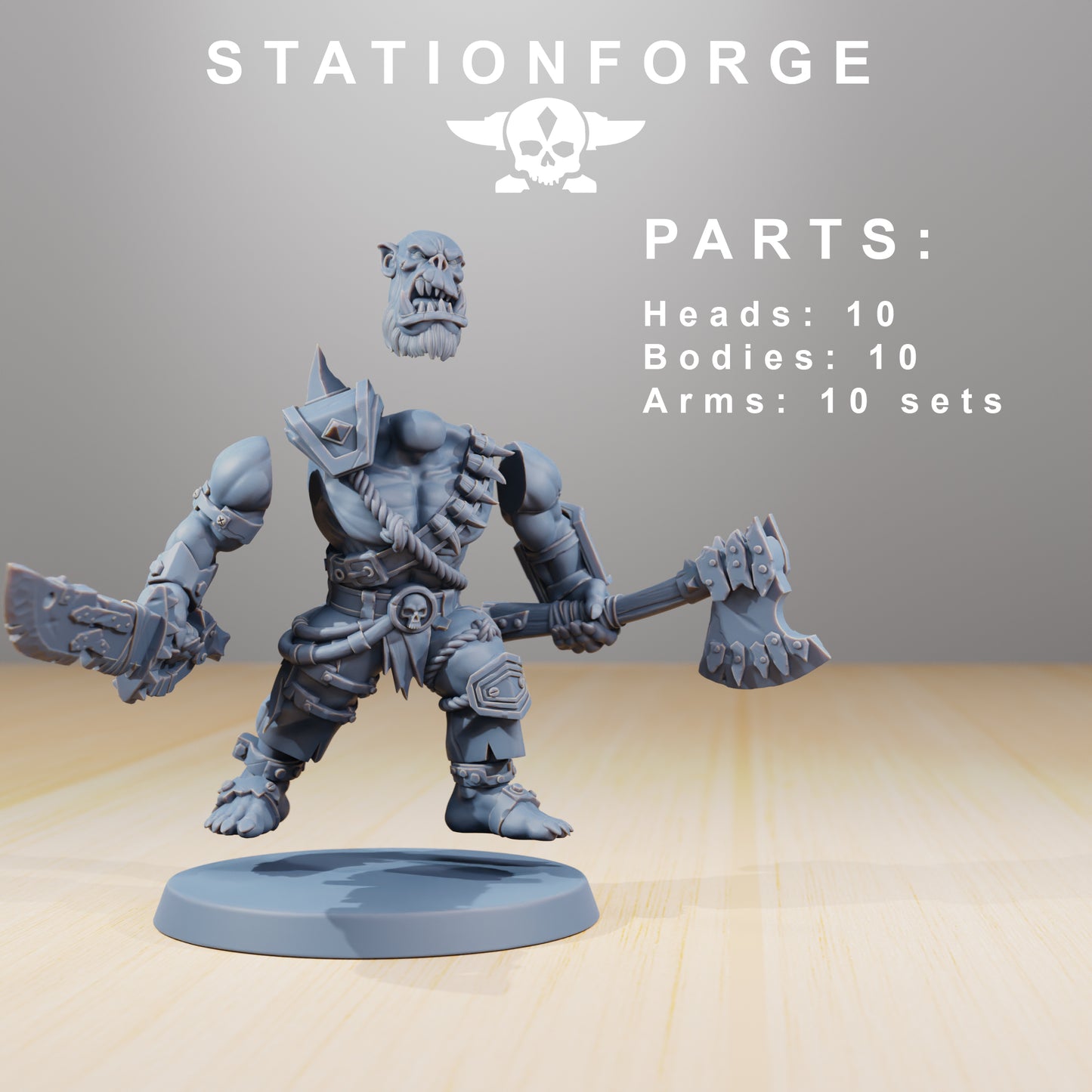 Strappaz Orkaz | Space Orcs (10) - Stationforge | 3D-printed Miniatures