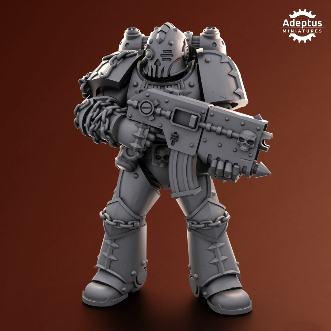 Chainlords Infantry Squad | Chaos Knights (5) - Havoc Brothers - Adeptus Miniatures - 3d Printed Mini Marines