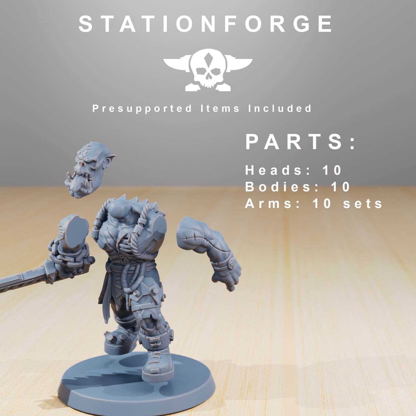 Plague Spredaz Orkaz | Space Orcs (10) - Stationforge | 3D-printed Miniatures