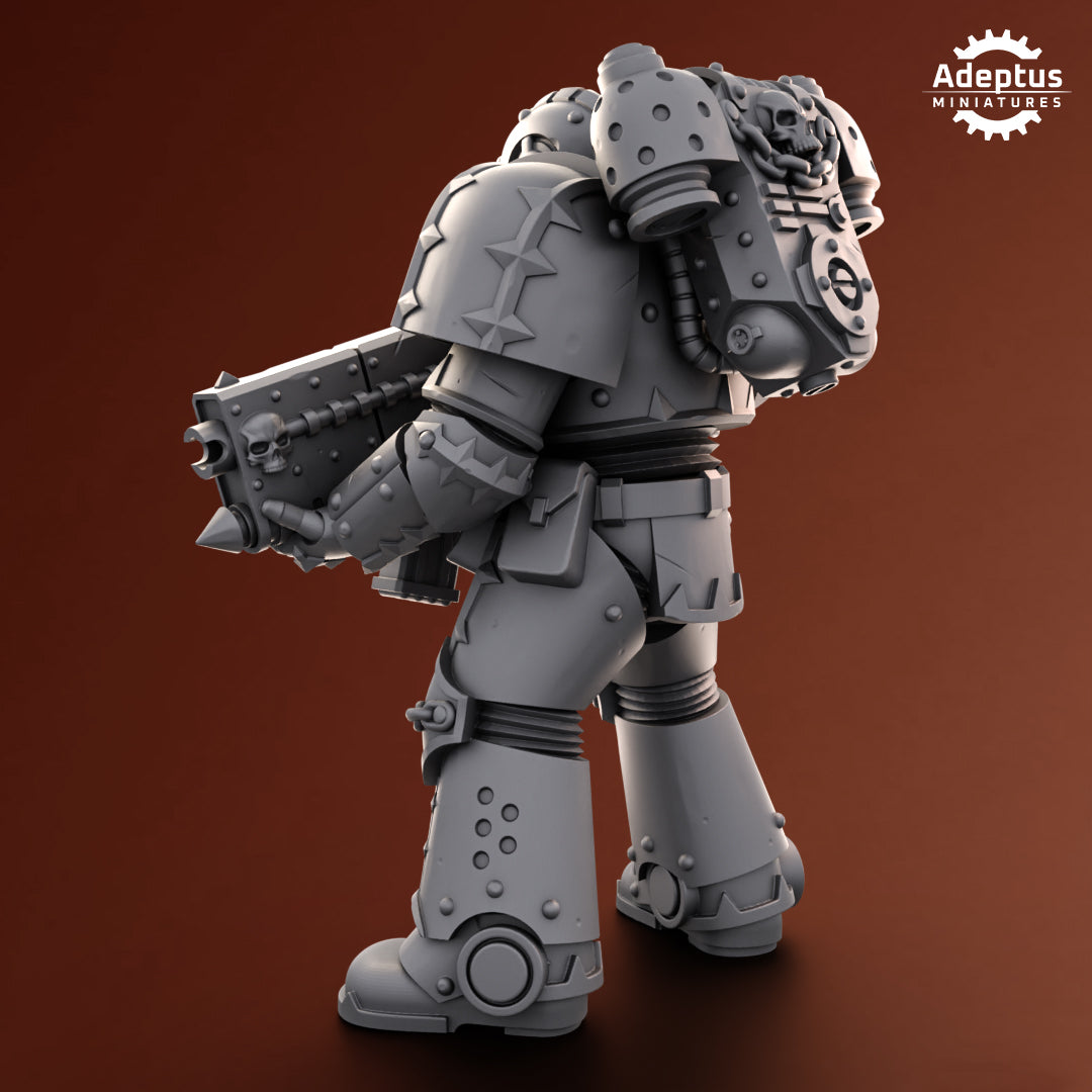 Chainlords Infantry Squad | Chaos Knights (5) - Havoc Brothers - Adeptus Miniatures - 3d Printed Mini Marines