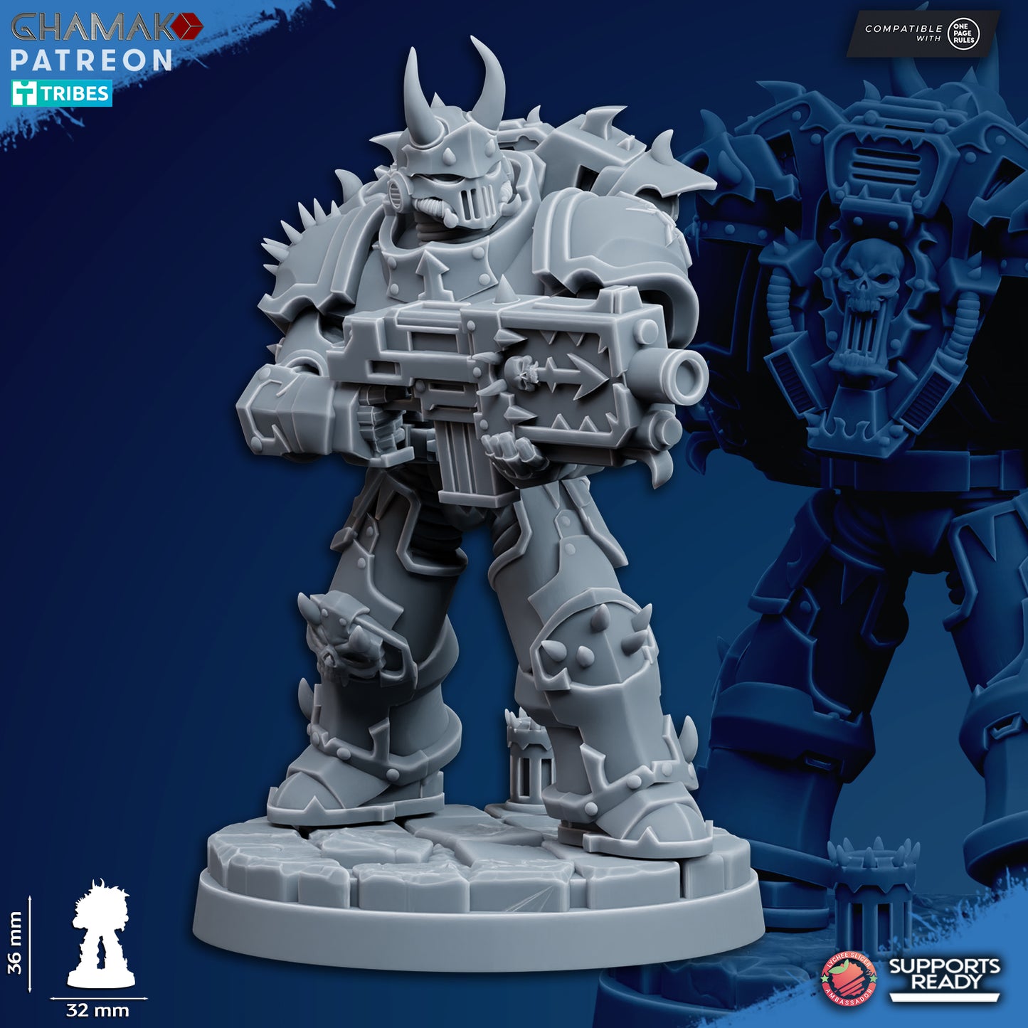 Traitor Militum | Heretic Knights (10)  - Havoc Brothers - Ghamak - 3D Printed Mini Marines