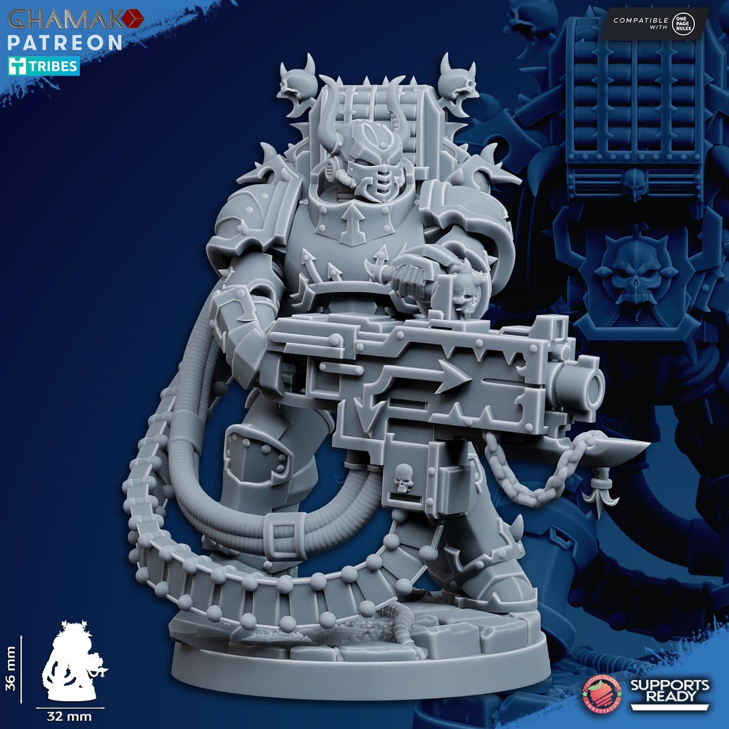 Traitor Militum | Heretic Knights (10)  - Havoc Brothers - Ghamak - 3D Printed Mini Marines