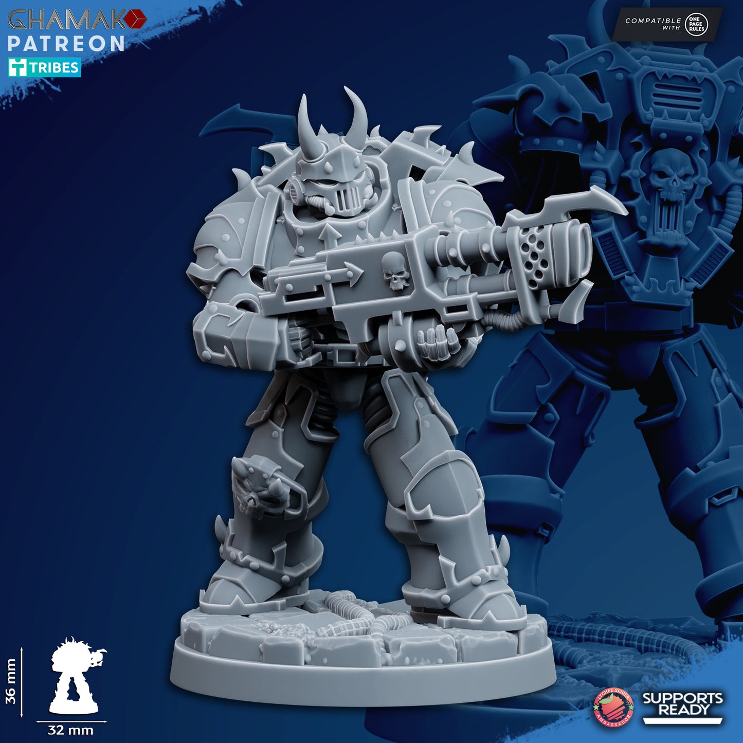 Traitor Militum | Heretic Knights (10)  - Havoc Brothers - Ghamak - 3D Printed Mini Marines
