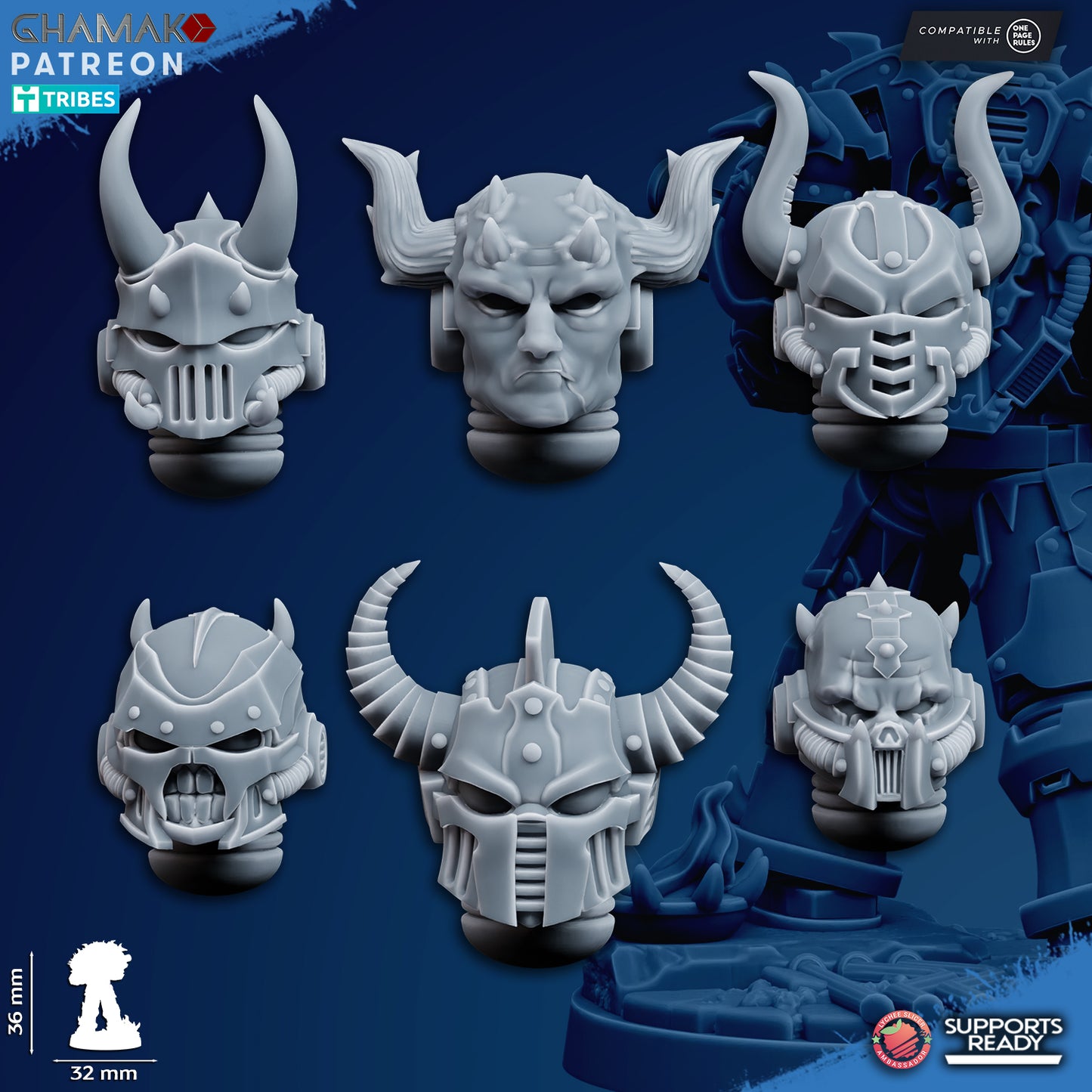 Traitor Militum | Heretic Knights (10)  - Havoc Brothers - Ghamak - 3D Printed Mini Marines