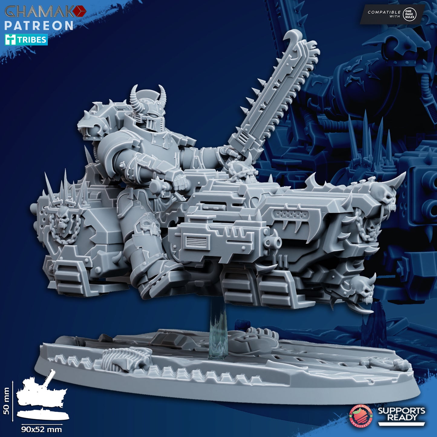 Traitor Grav-Bikes | Heretic Knights (3)  - Havoc Brothers - Ghamak - 3D Printed Mini Marines