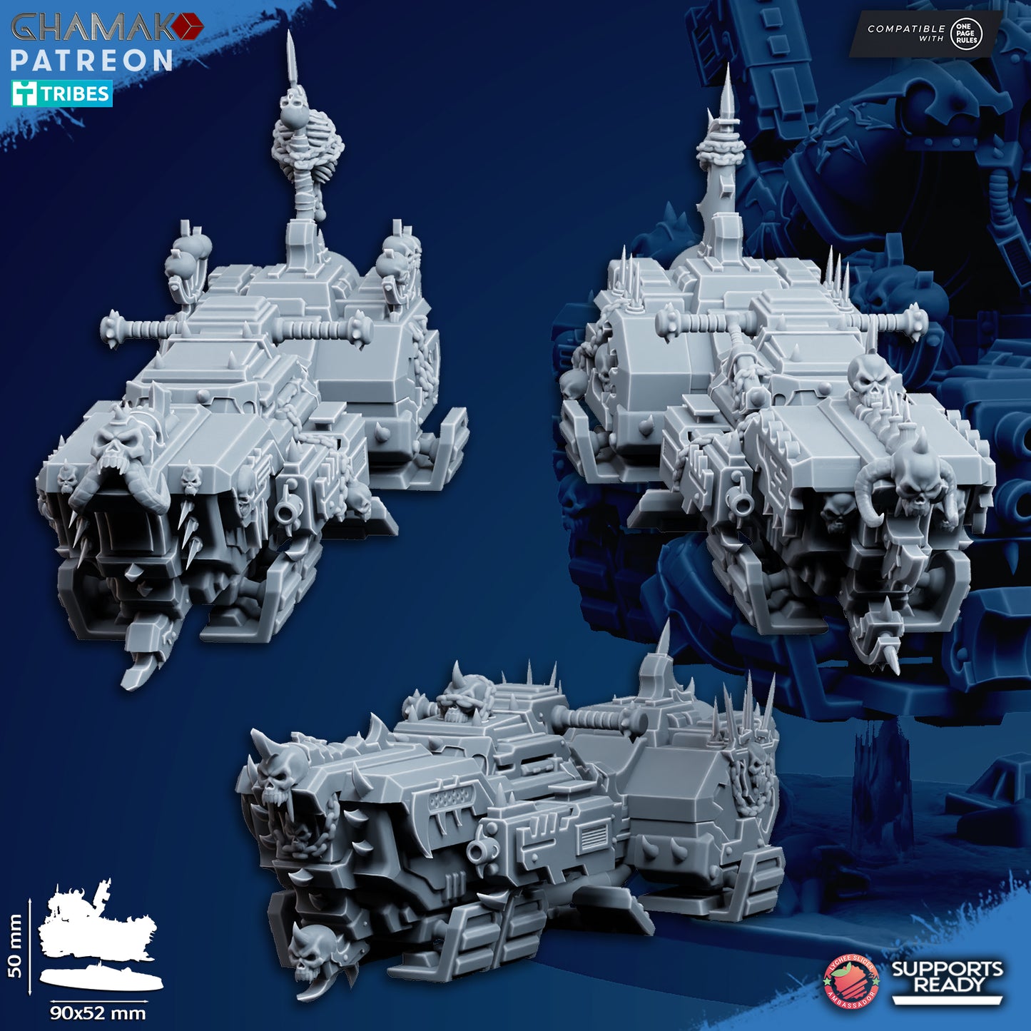 Traitor Grav-Bikes | Heretic Knights (3)  - Havoc Brothers - Ghamak - 3D Printed Mini Marines