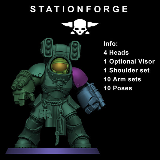 Socratis Vanguard Support | Socratis Knights (10) - MKX Prime Brothers - Stationforge - 3d Printed Mini Marines
