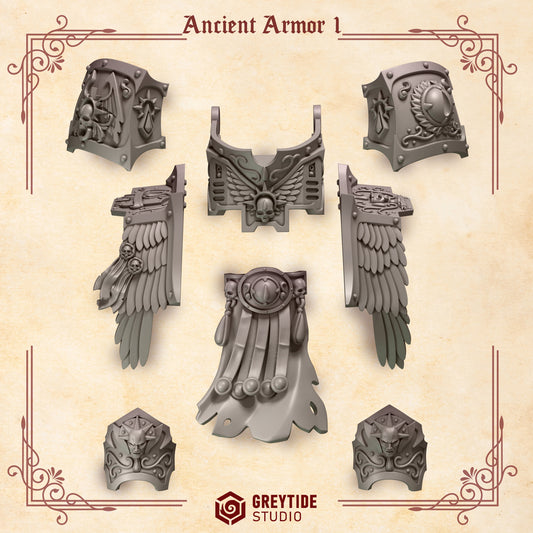 Ancient Dread Armor Crimson Lords  | Battle Brothers - Greytide - Miniatures