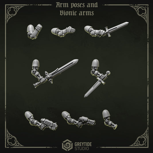 Arm poses and Bionic Arms Eternal Pilgrims | (8) - Battle Brothers - Greytide - Miniatures