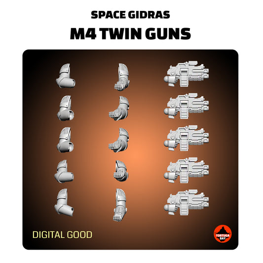 M4 Twin Guns | Galaxy Marines Bits (10) - MKIV Battle Brothers - Tortugabay - 3D Printed Mini Marines