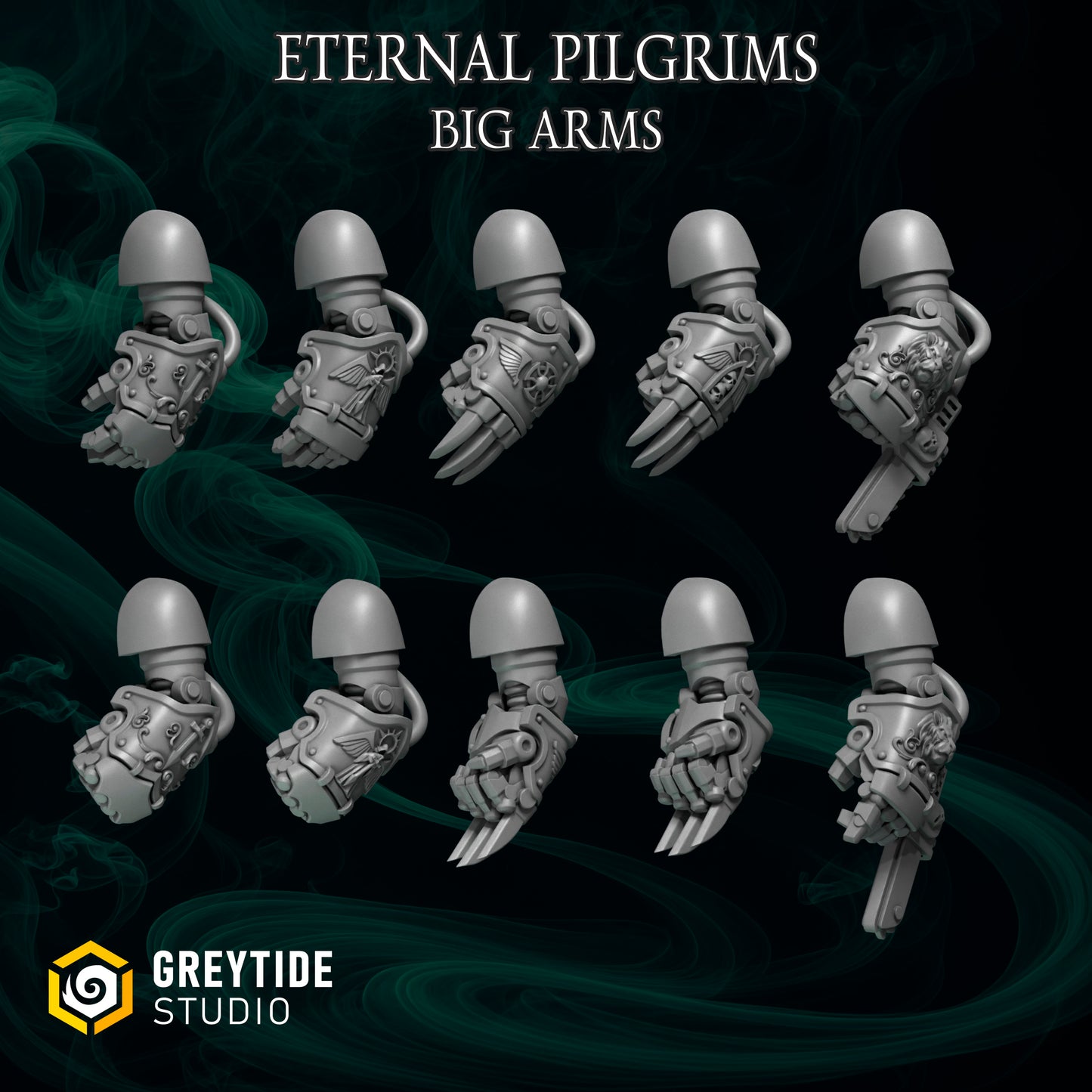 Big Armor Fists Eternal Pilgrims | (10) - Battle Brothers - Greytide - Miniatures