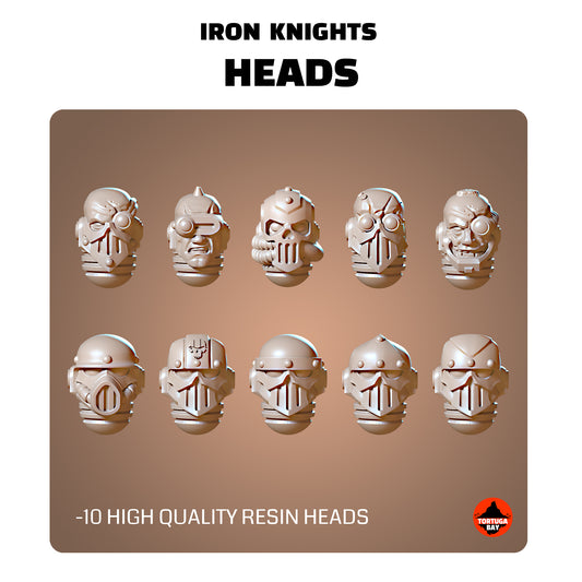 M3 Iron Knights Helmets | Galaxy Marines Bits (10) - Havoc Brothers - Tortugabay - 3D Printed Mini Marines