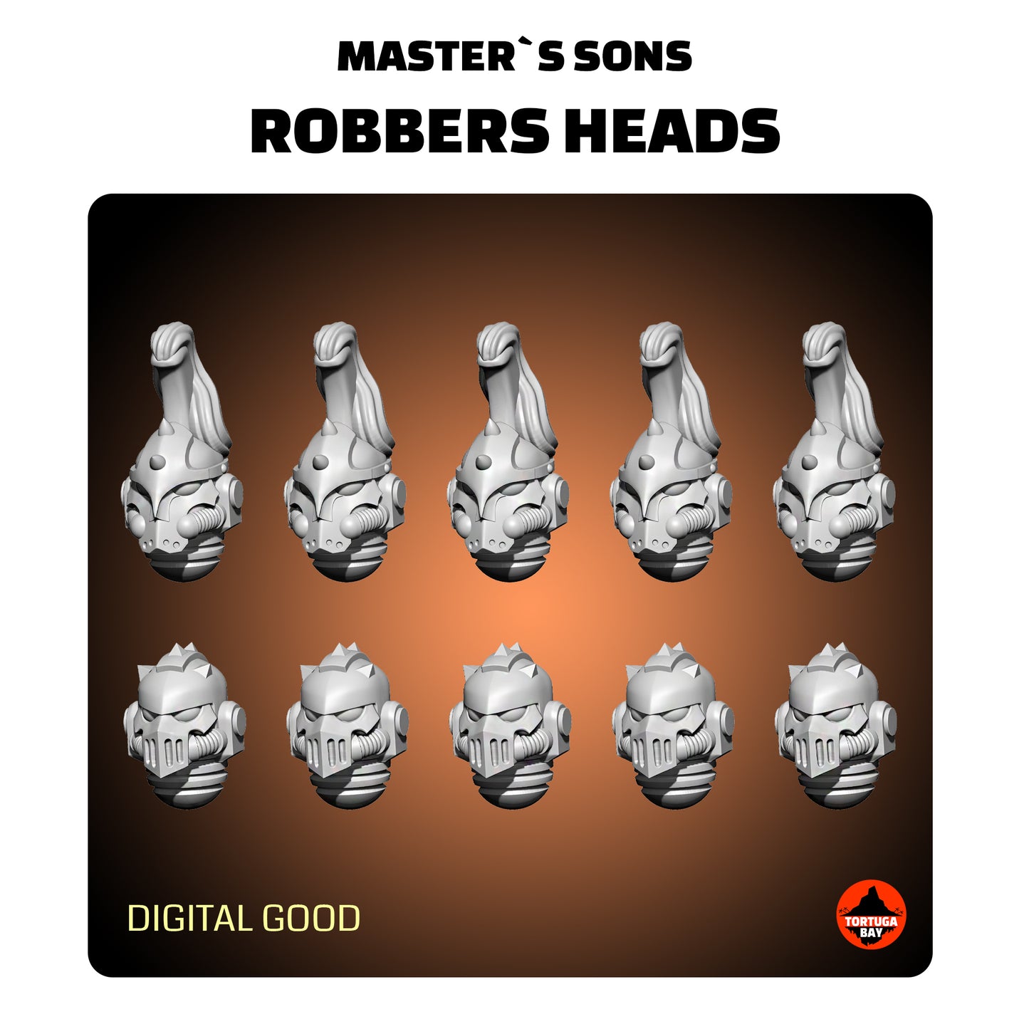 M4 MS Robber Helmets | Galaxy Marines Bits (10) - Havoc Brothers - Tortugabay - 3D Printed Mini Marines