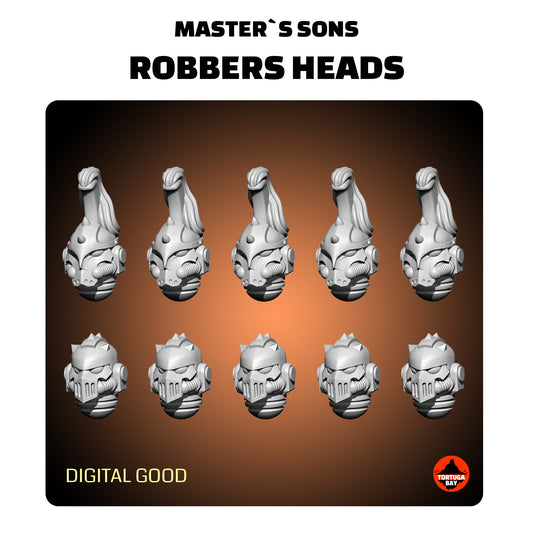 M4 MS Robber Helmets | Galaxy Marines Bits (10) - Havoc Brothers - Tortugabay - 3D Printed Mini Marines