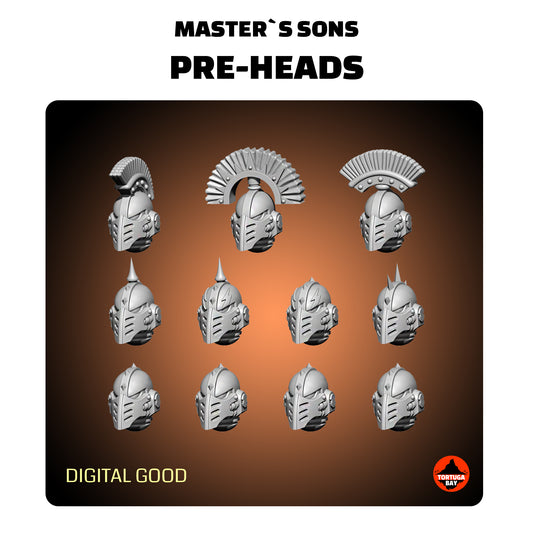 M2 MS Helmets | Galaxy Marines Bits (11) - Havoc Brothers - Tortugabay - 3D Printed Mini Marines