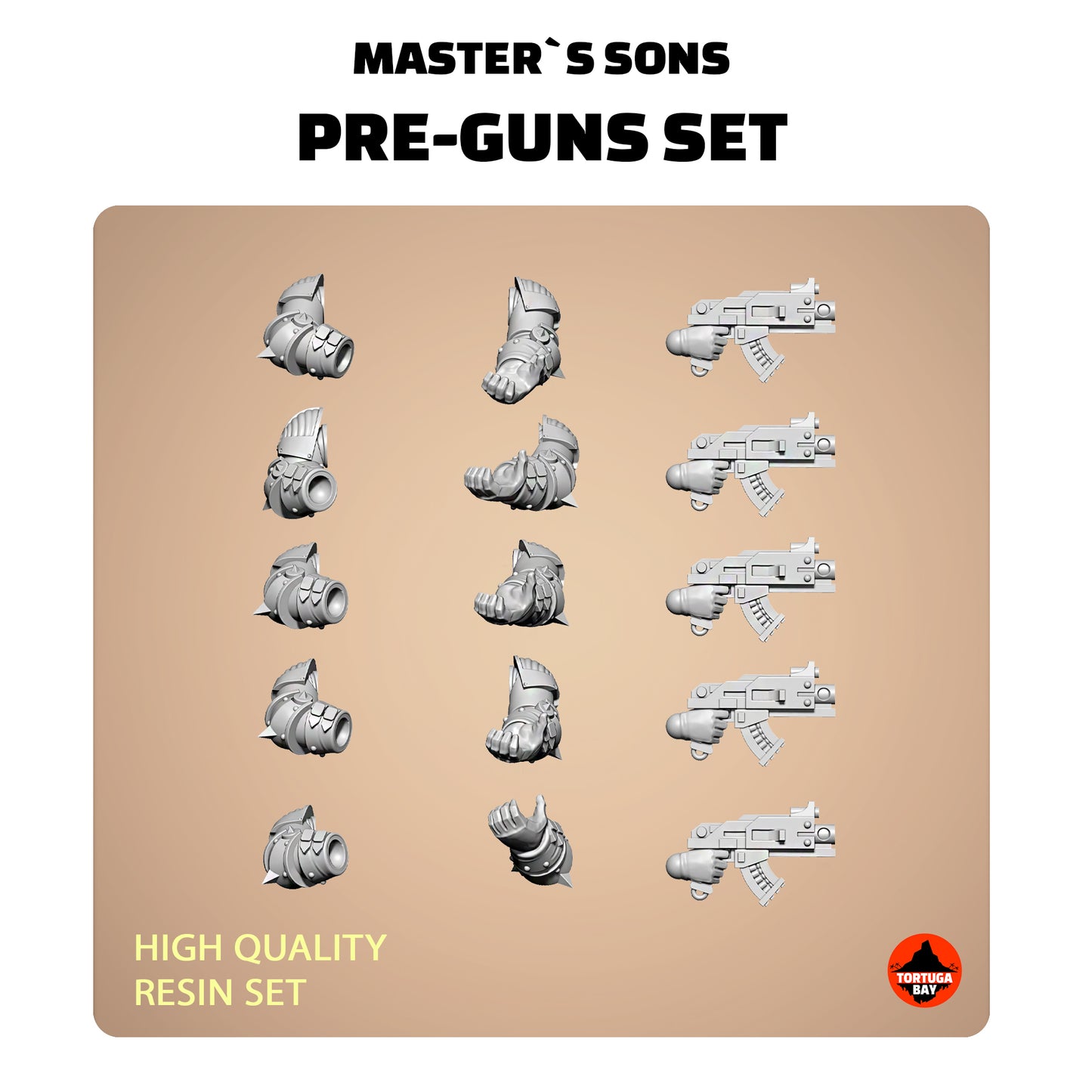 Masters Sons Pre-Guns | Galaxy Marines Bits (10) - MKIV Havoc Brothers - Tortugabay - 3D Printed Mini Marines