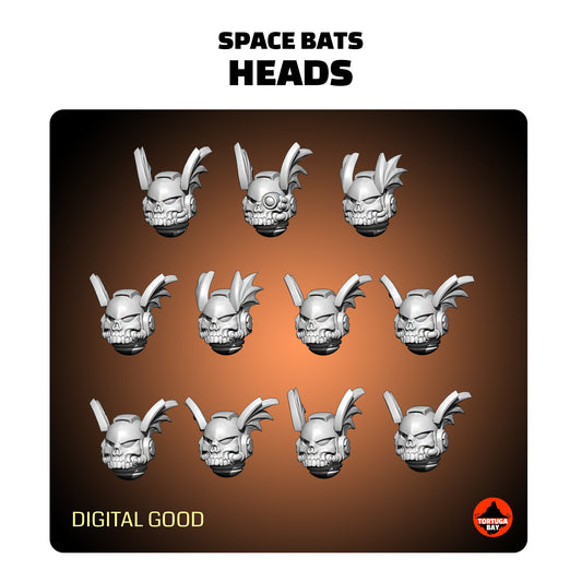M4 Bats Helmets | Galaxy Marines Bits (11) - MKIV Battle Brothers - Tortugabay - 3d Printed Mini Marines