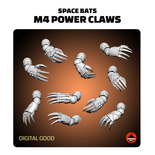 M4 Bats Power Claws | Chaos Knights Bits (10) - Havoc Brothers - Tortugabay - 3d Printed Mini Marines