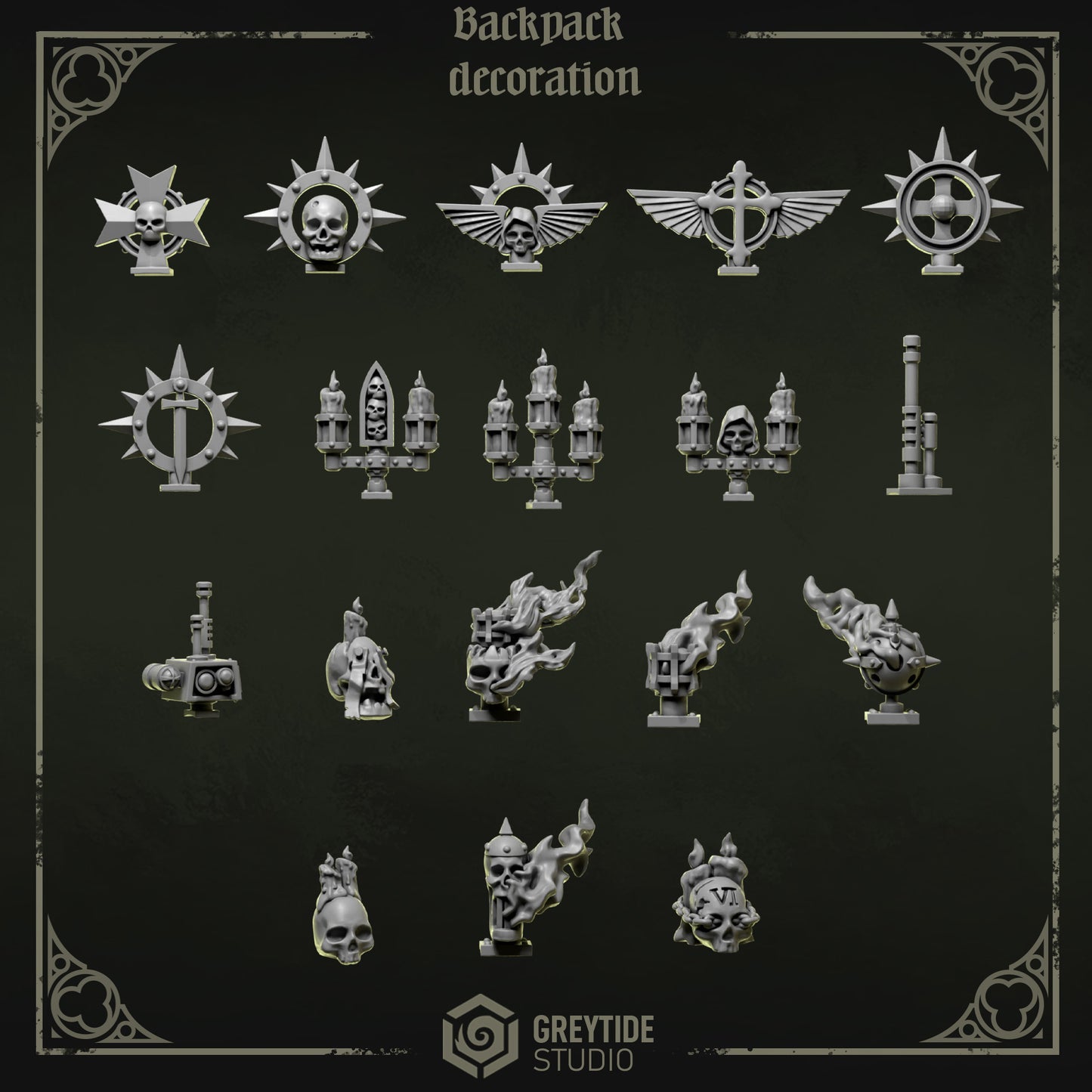 Backpack Decorations Eternal Pilgrims | Battle Brothers - Greytide - Miniatures