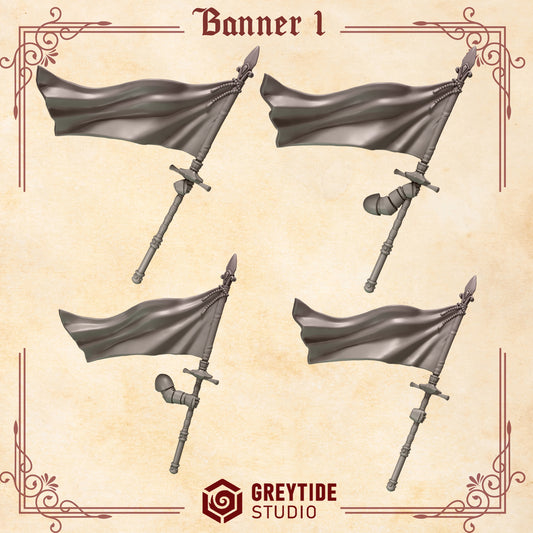 Banners 1 Crimson Lords | Battle Brothers - Greytide - Miniatures