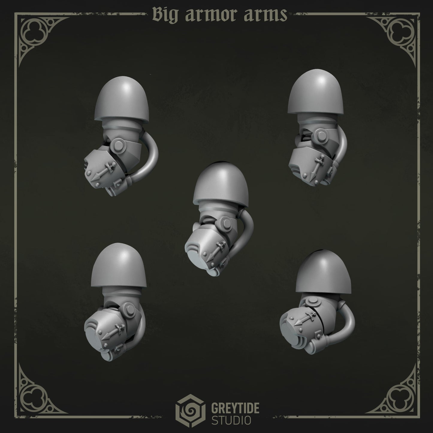 Big Armor Arms Eternal Pilgrims | (5) - Battle Brothers - Greytide - Miniatures