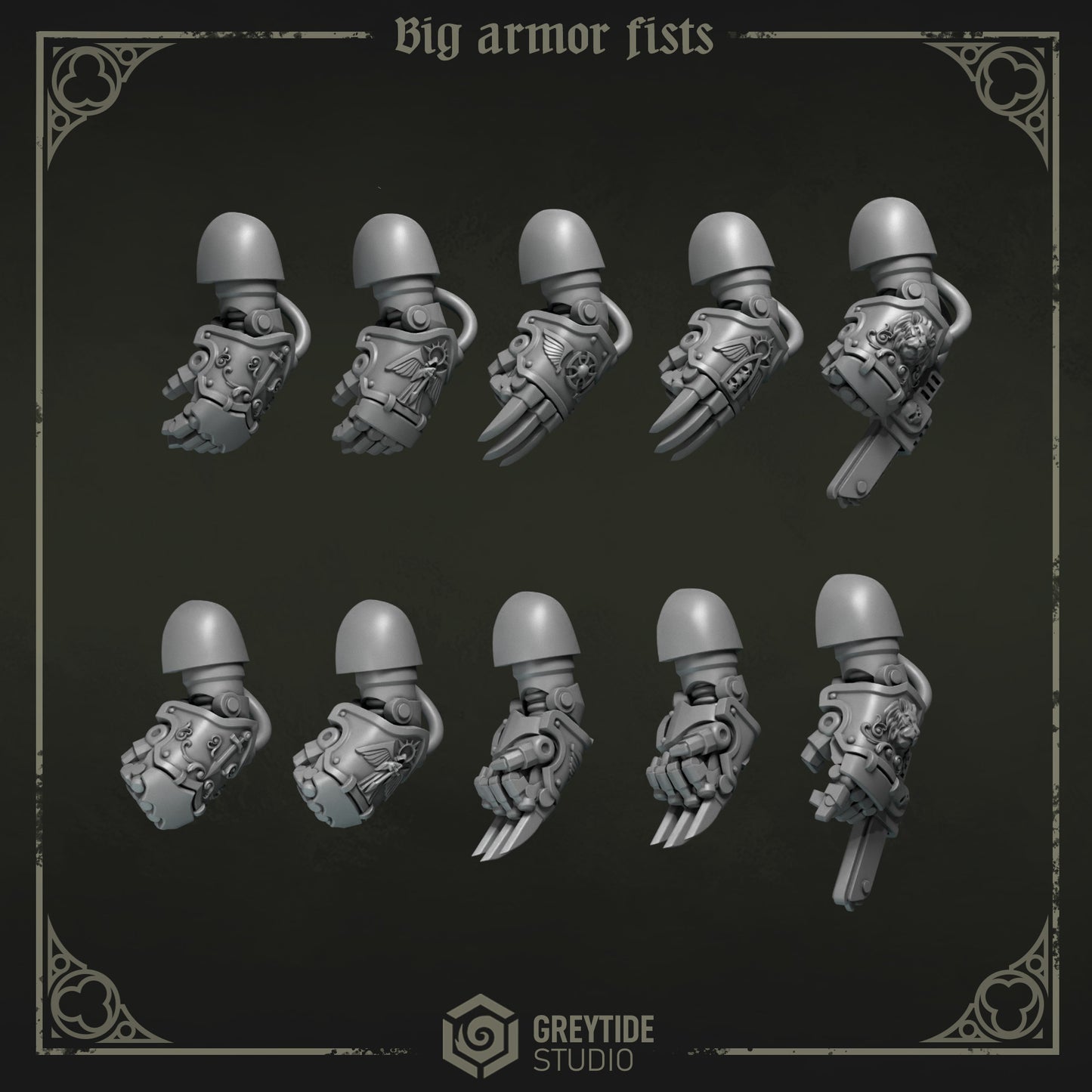 Big Armor Fists Eternal Pilgrims | (10) - Battle Brothers - Greytide - Miniatures