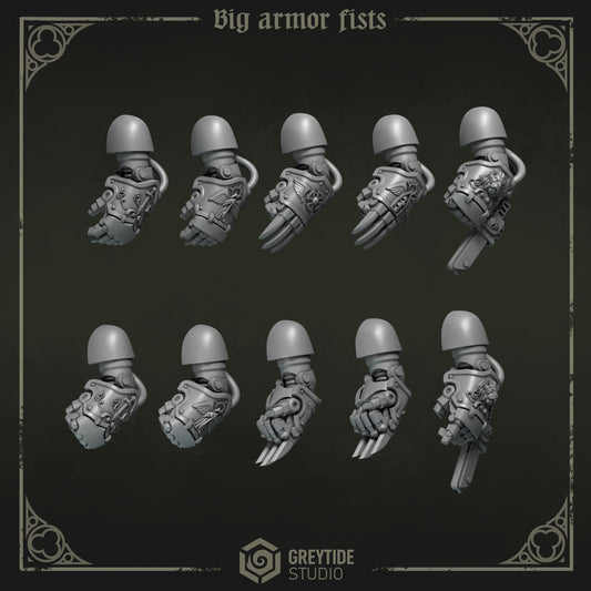 Big Armor Fists Eternal Pilgrims | (10) - Battle Brothers - Greytide - Miniatures