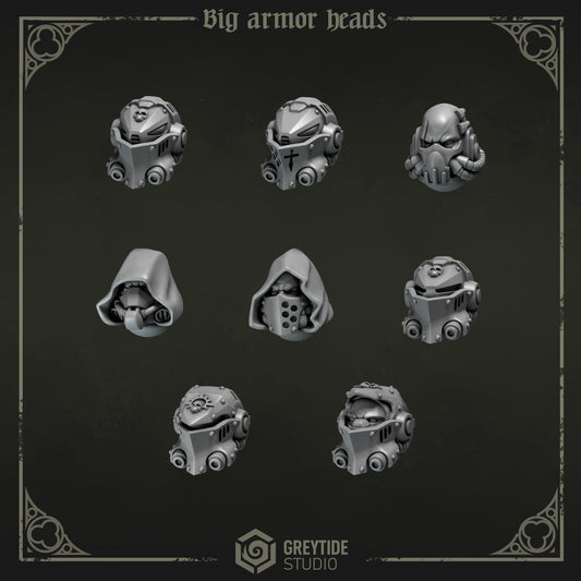 Big Armor Heads Eternal Pilgrims | (8) - Battle Brothers - Greytide - Miniatures
