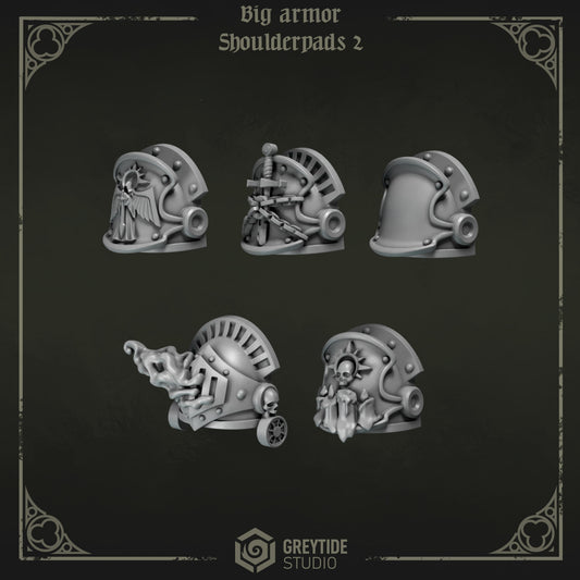 Big Armor Shoulder Pads Eternal Pilgrims | (10) - Battle Brothers - Greytide - Miniatures