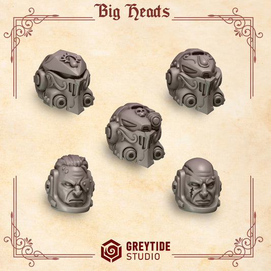 Big Heads Crimson Lords | (5) - Battle Brothers - Greytide - Miniatures